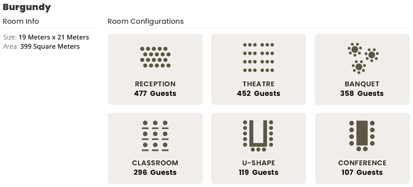 information about the Burgundy room