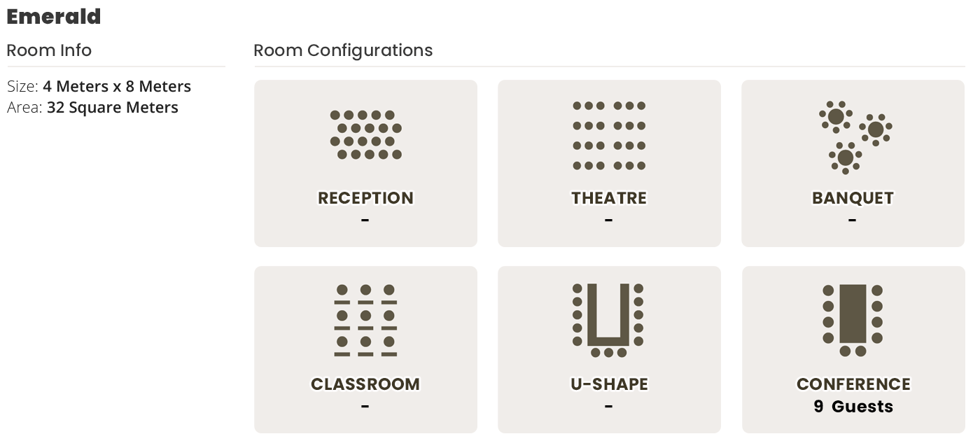 information about the Emerald Room